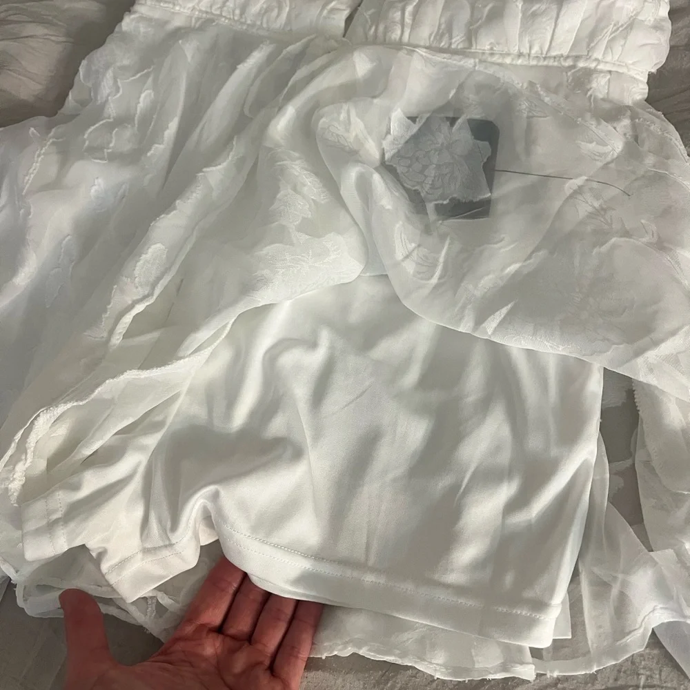 ❗️*SOLD*❗️ Lulu’s White lace NWT dress/Romper, bachelorette - Picture 2 of 7